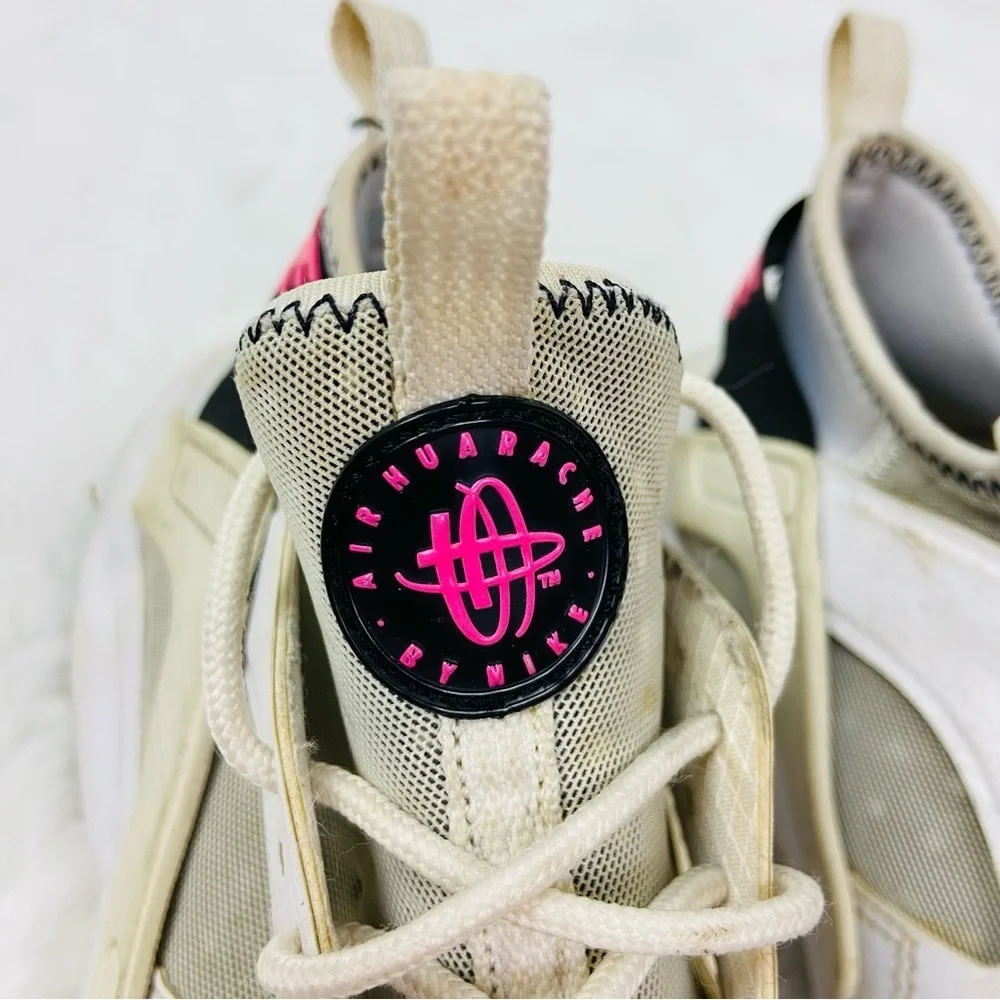 Nike Air Huarache Run Ultra GS in the White Black Pink Blast size 6.5